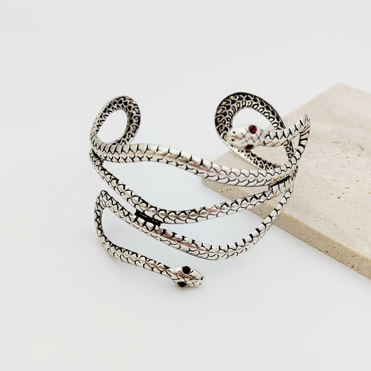 Wholesale wide hammered pleated golden bracelet